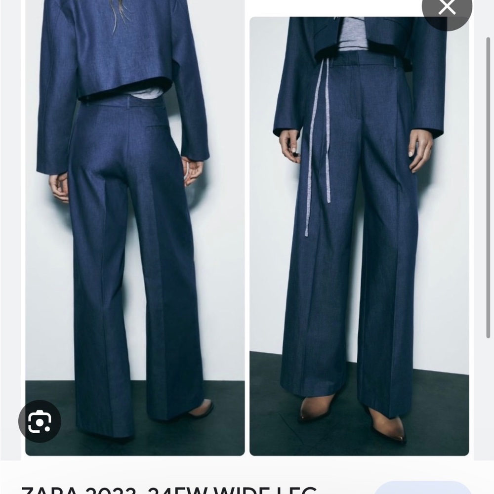 Zara wide leg pants. New w/tags. Never worn (remained in bag so a bit wrinkled)